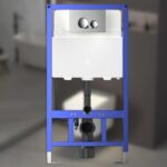 W230 Inodoro suspendido gris / blanco con bastidor