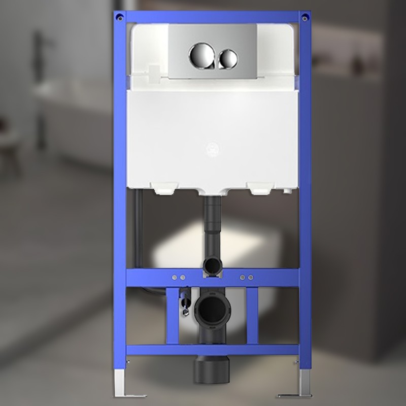 W230 Inodoro suspendido gris / blanco con bastidor