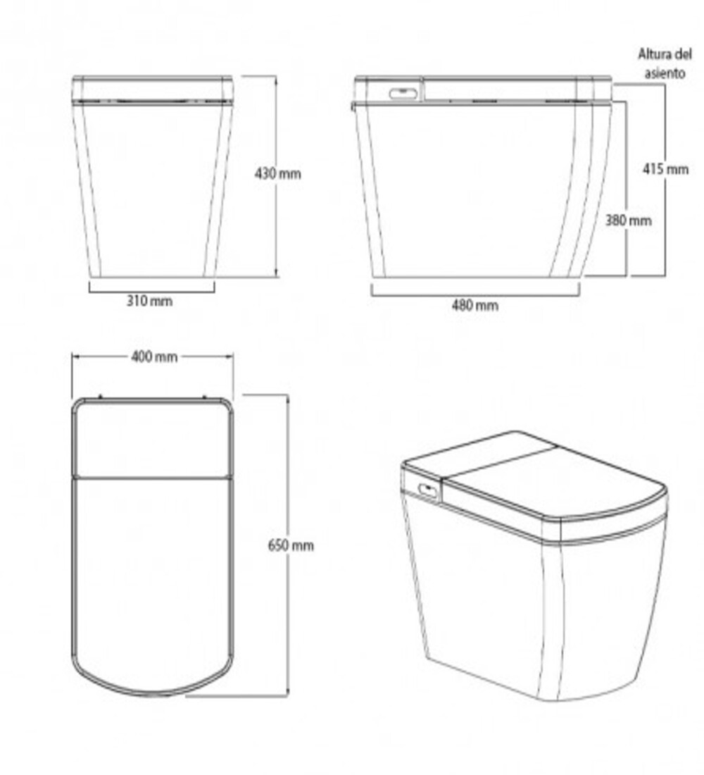 Inodoro Japonés - SL625 (Sin Tanque)