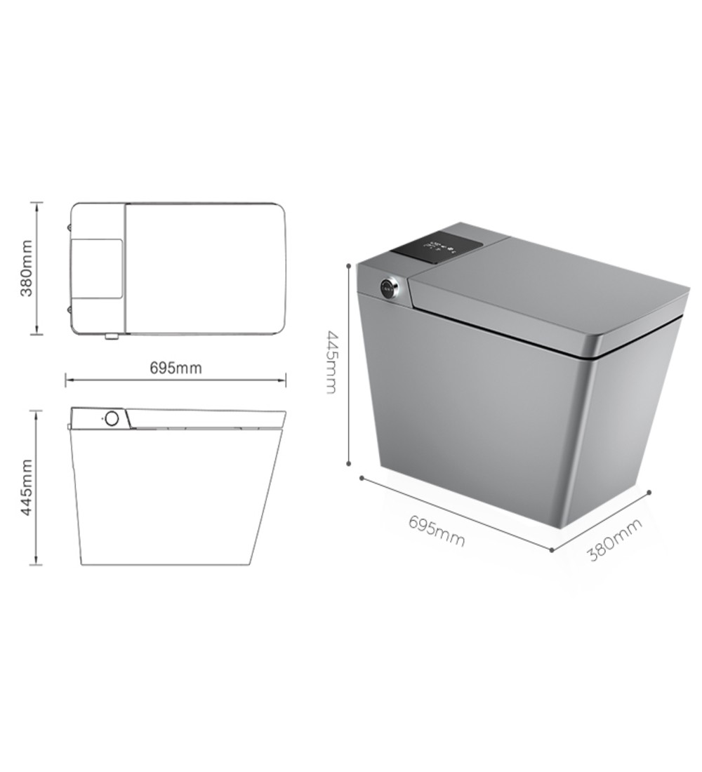 Inodoro Inteligente - A205 (Con Tanque)