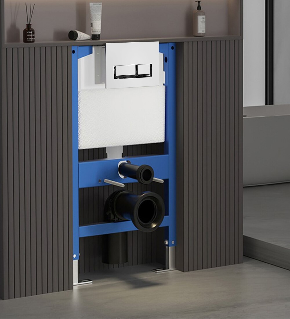 W220 Inodoro suspendido blanco con bastidor