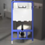 W220 Inodoro suspendido blanco con bastidor