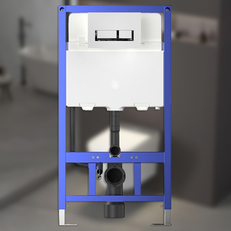 W220 Inodoro suspendido blanco con bastidor