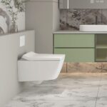 Inodoro inteligente de estilo japonés suspendido rectangular blanco - Vogo Spain