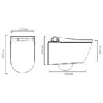 Inodoro inteligente suspendido ovalado