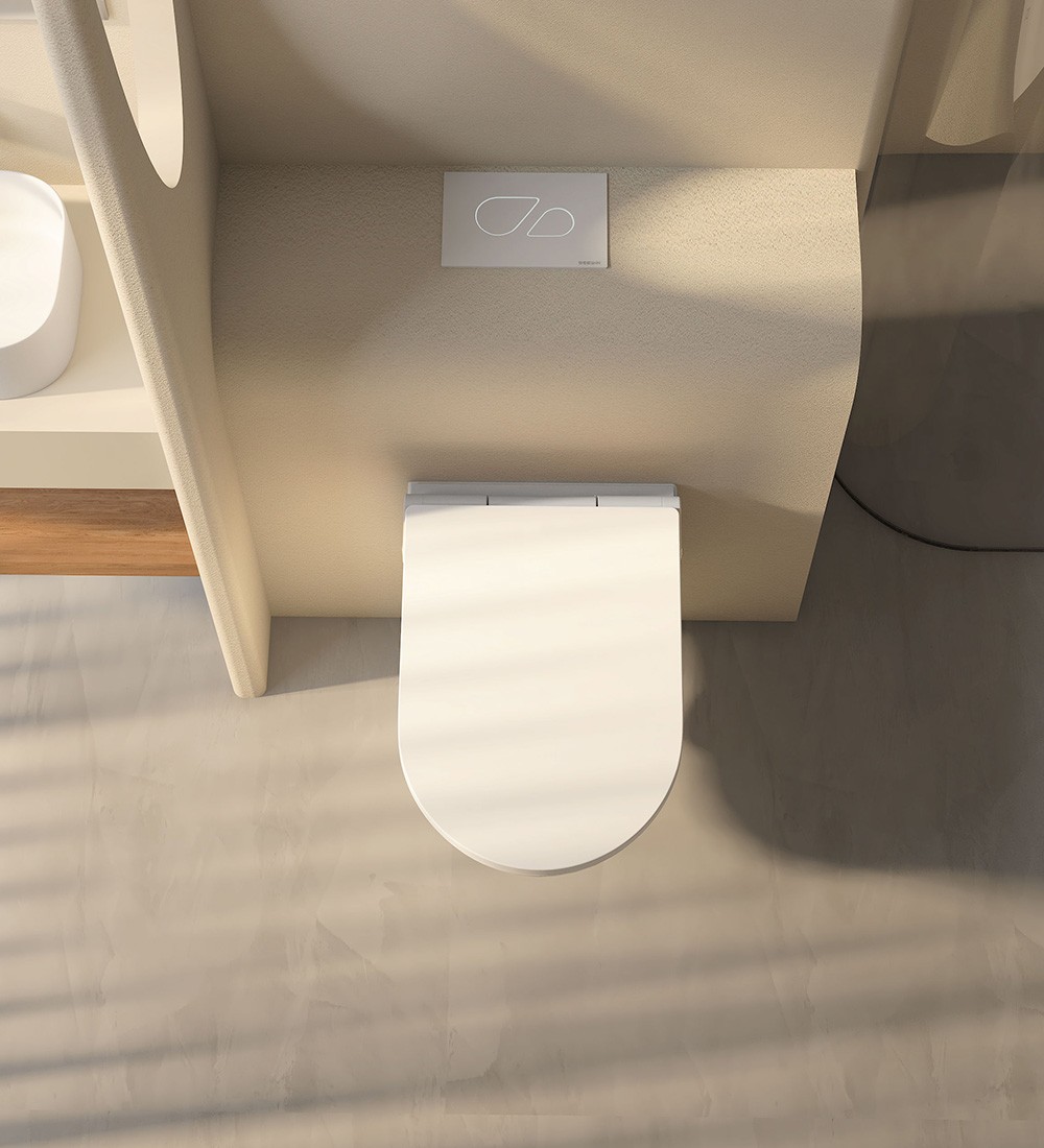 Inodoro inteligente suspendido ovalado