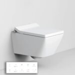 W250 Inodoro suspendido rectangular blanco