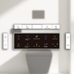 Control remoto W260 Inodoro suspendido rectangular negro de estilo japonés