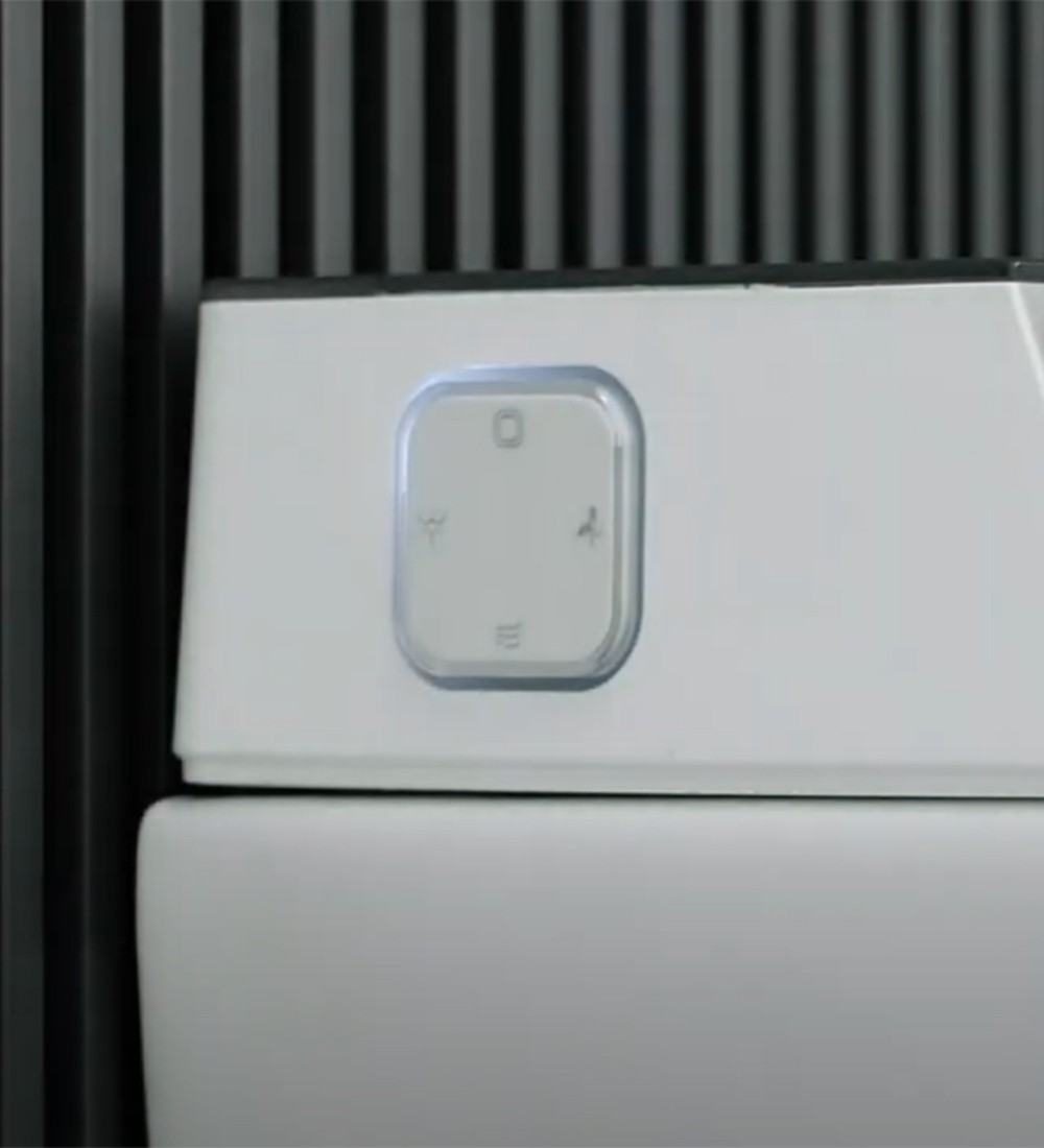 Inodoro suspendido inteligente blanco con bastidor