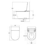 medidas wc japonés A360 blanco