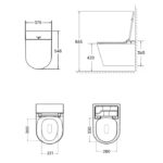 medidas wc japonés W390 blanco