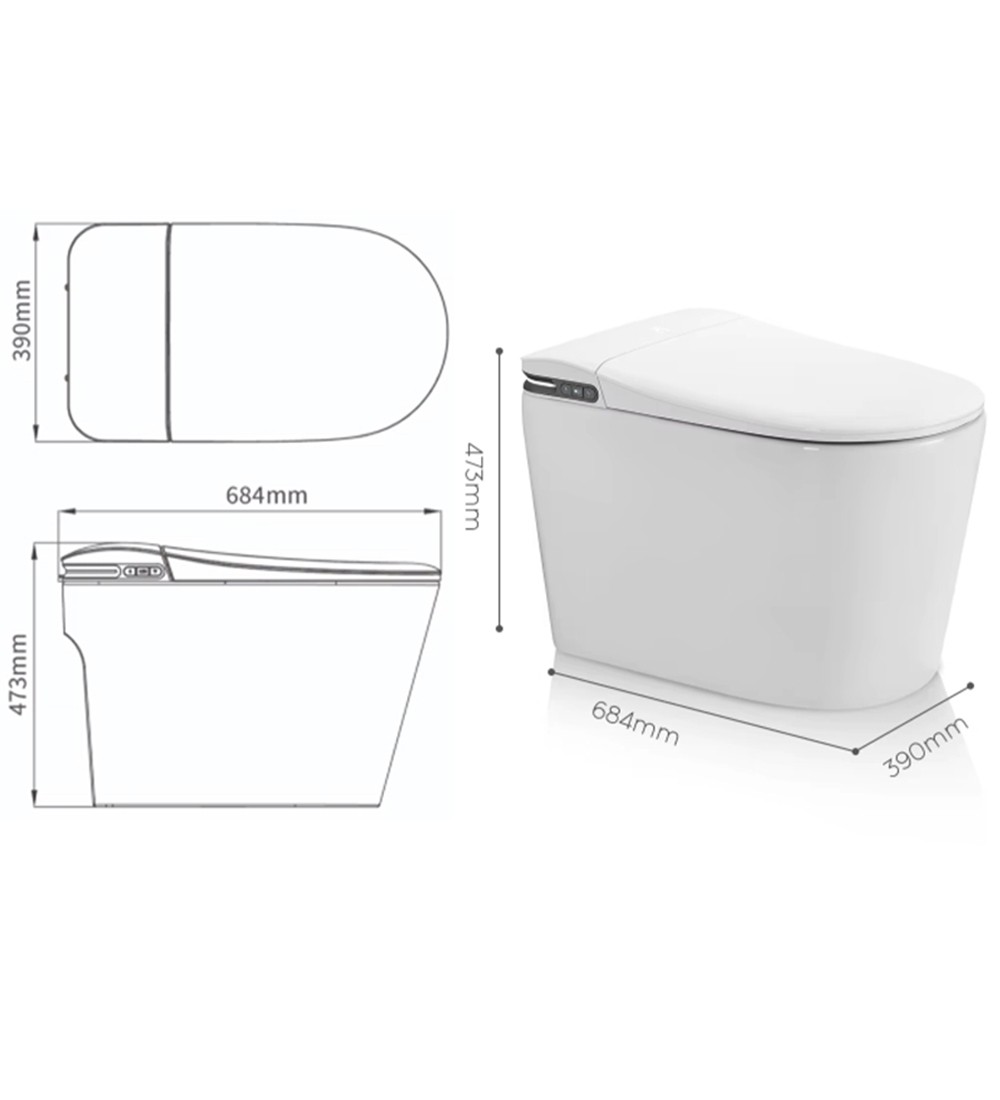 Inodoro Inteligente - A715 (Con Tanque)