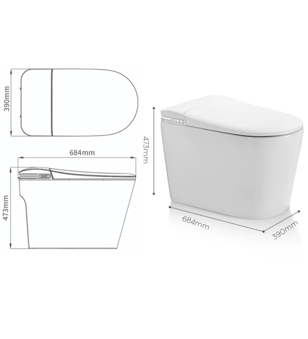 Inodoro Inteligente - A710 BLANCO (Con Tanque)