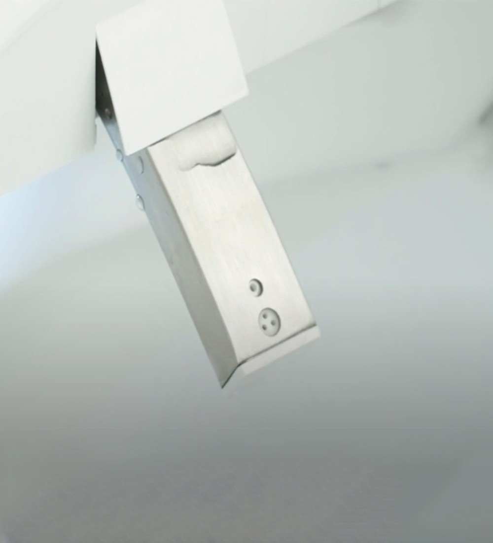 Inodoro inteligente suspendido gris / blanco con bastidor