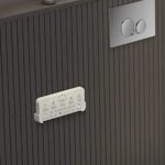 Inodoro inteligente suspendido gris / blanco con bastidor