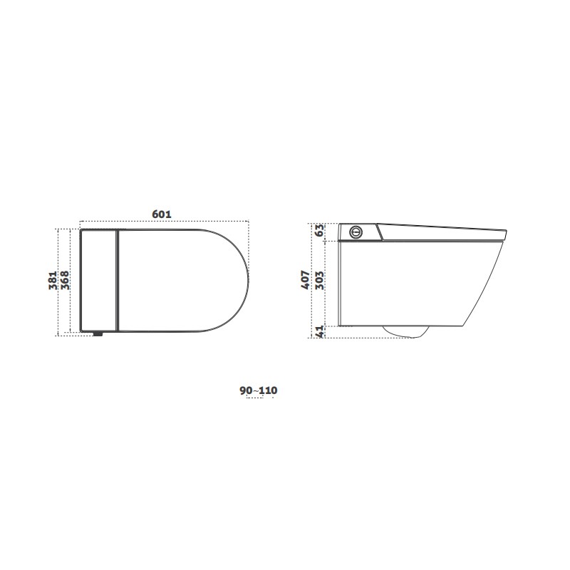Wc suspendido Japonés STOCK FERIA - W230 (Con bastidor)